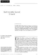 Backing Onto Sacred Ground