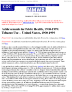 Tobacco Use  United States 19001999