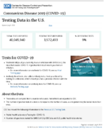 Coronavirus Disease 2020 COVID19 testing data in the US updated July 9 2020
