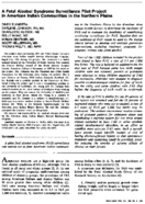 A Fetal Alcohol Syndrome Surveillance Pilot Project In American Indian Communities In The Northern Plains