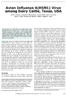 Avian Influenza AH5N1 Virus among Dairy Cattle Texas USA