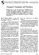 Assessment viewpoints and procedures