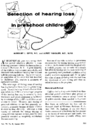 Detection of hearing loss in preschool children