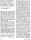 Speed zone epidemiology A preliminary report on benzathine penicillin G for gonorrhea in women
