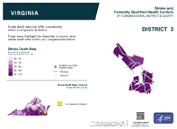 VA Congressional District 03 Stroke and Federally Qualified Health Centers Map 118th Congress