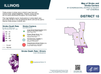 IL Congressional District 10 Stroke and Stroke Centers Map 119th Congress