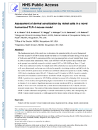 Assessment of dermal sensitization by nickel salts in a novel humanized TLR4 mouse model