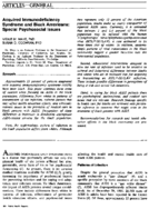 Acquired immunodeficiency syndrome and black Americans special psychosocial issues