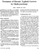Treatment of chronic typhoid carriers by cholecystectomy