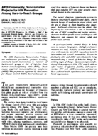 AIDS Community Demonstration Projects for HIV prevention among hardtoreach groups