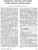 Considerations in using social security numbers on birth certificates for research purposes
