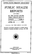 Public Health Reports  v 53 no 16  cover