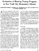 Evaluation of hearing testing program in New York City elementary schools