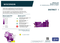 WI Congressional District 01 Stroke and Stroke Centers Map 118th Congress
