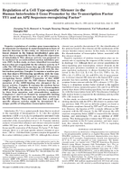 Regulation of a Cell TypeSpecific Silencer in the Human iInterleukin3 Gene Promoter by the Transcription Factor YY1 and an AP2 SequenceRecognizing Factor