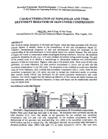 Characterization of Nonlinear and TimeDependent Behavior of Skin Under Compression