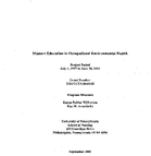 Masters Education in Occupational Environmental Health