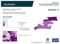 CO Congressional District 06 Stroke and Federally Qualified Health Centers Map 118th Congress