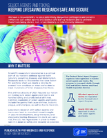 Select agents and toxins  keeping lifesaving research safe and secure