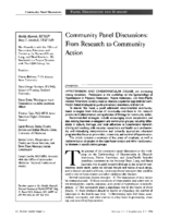 Community panel discussions from research to community action