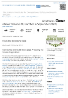 NIOSH eNews Volume 20 Number 5 September 2022