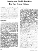 Housing and health facilities for our senior citizens Report on 5th Annual Conference on Aging