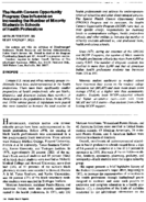 The Health Careers Opportunity Program One Influence On Increasing The Number Of Minority Students In Schools Of Health Professions