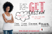 Get Tested landscapeoriented poster