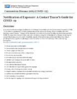 Notification of Exposure A Contact Tracers Guide for COVID19 June 5 2020