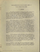 Organization report in lieu of Monthly report of Malaria Control in War Areas