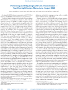 Preventing and Mitigating SARSCoV2 Transmission  Four Overnight Camps Maine JuneAugust 2020