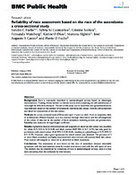 Reliability of race assessment based on the race of the ascendants a crosssectional study