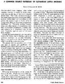 A Common Source Outbreak Of Cutaneous Larva Migrans