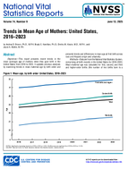 Trends in Mean Age of Mothers in the United States 2016 to 2023