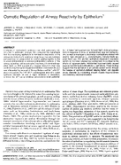 Osmotic Regulation of Airway Reactivity by Epithelium