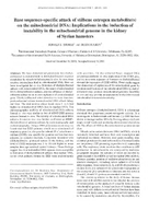 Base SequenceSpecific Attack of Stilbene Estrogen Metabolites on the Mitochondrial DNA Implications in the Induction of Instability in the Mitochondrial Genome in the Kidney of Syrian Hamsters