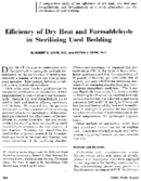 Efficiency of dry heat and formaldehyde in sterilizing used bedding