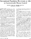 International population movements as aids to communicable disease control