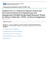 Guidance for US Centers for Disease Control and Prevention Staff for the Establishment and Management of Public Health Rapid Response Teams for Disease Outbreaks Part 1 COVID19 Disease Supplement 202006 update