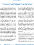 Required and Voluntary Occupational Use of Hazard Controls for COVID19 Prevention in NonHealth Care Workplaces  United States June 2020
