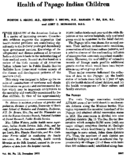 Health of Papago Indian children
