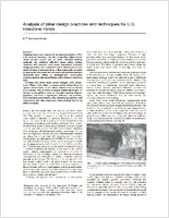 Analysis Of Pillar Design Practices And Techniques For US Limestone Mines