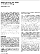 Health attitudes and beliefs of the urban elderly