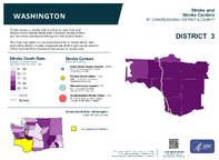 WA Congressional District 03 Stroke and Stroke Centers Map 118th Congress