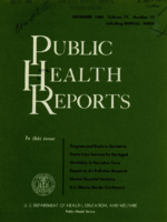 Public Health Reports  v 75  no 12  cover
