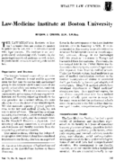 LawMedicine Institute at Boston University