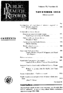 Public Health Rep v 73 no 11  table of contents
