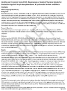DRAFT Healthcare Personnel Use of N95 Respirators or Medical Surgical Masks for Protection Against Respiratory Infections A Systematic Review and MetaAnalysis