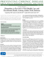 Disparities in Preventive Oral Health Care and Periodontal Health Among Adults With Diabetes
