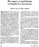 The Impact Of Aged Patients On Hospital Use And Income